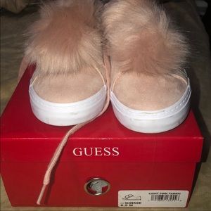 Guess blush pink Pom Pom sneakers ✨